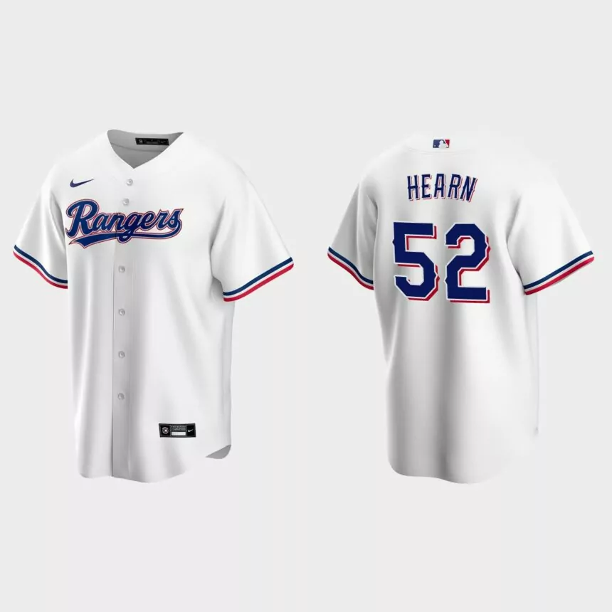 Texas Rangers Taylor Hearn Replica Home Jersey – White