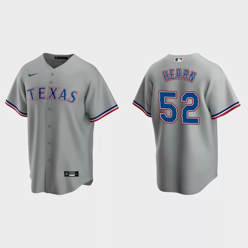 Texas Rangers Taylor Hearn Replica Road Jersey – Gray