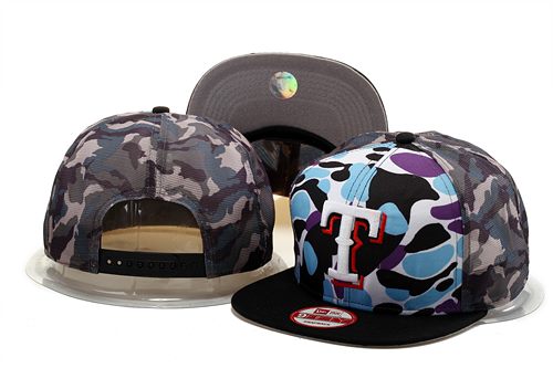 Texas Rangers Team Logo Camo Adjustable Hat YS