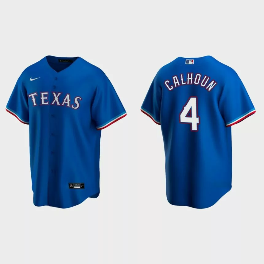 Texas Rangers Willie Calhoun Replica Alternate Jersey – Royal