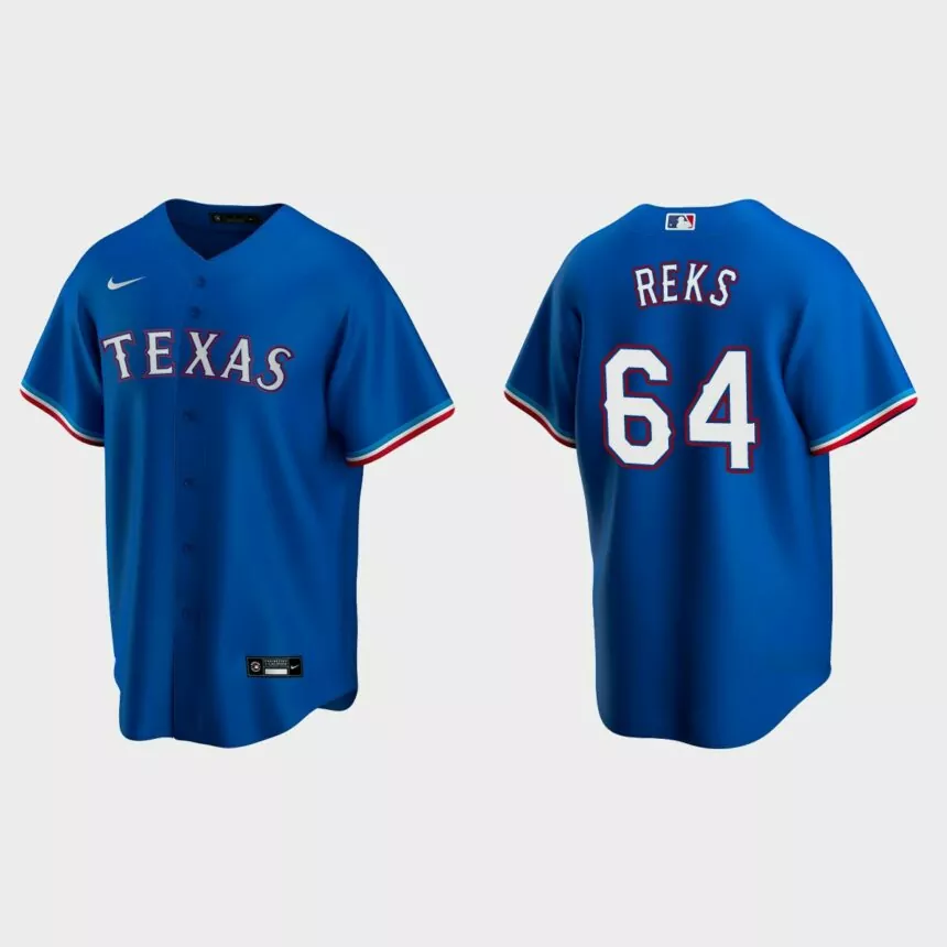 Texas Rangers Zach Reks Replica Alternate Jersey – Royal