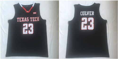 Texas Tech Red Raiders 23 Jarrett Culver Black College Basketball Jersey
