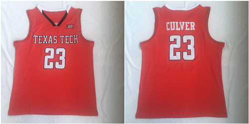 Texas Tech Red Raiders 23 Jarrett Culver Red College Basketball Jersey