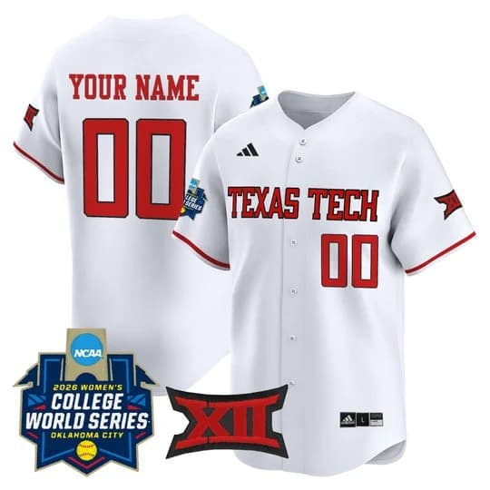 Texas Tech Red Raiders Softball 2026 World Series (WCWS) Vapor Premier Limited Custom Jersey - All  Stitched