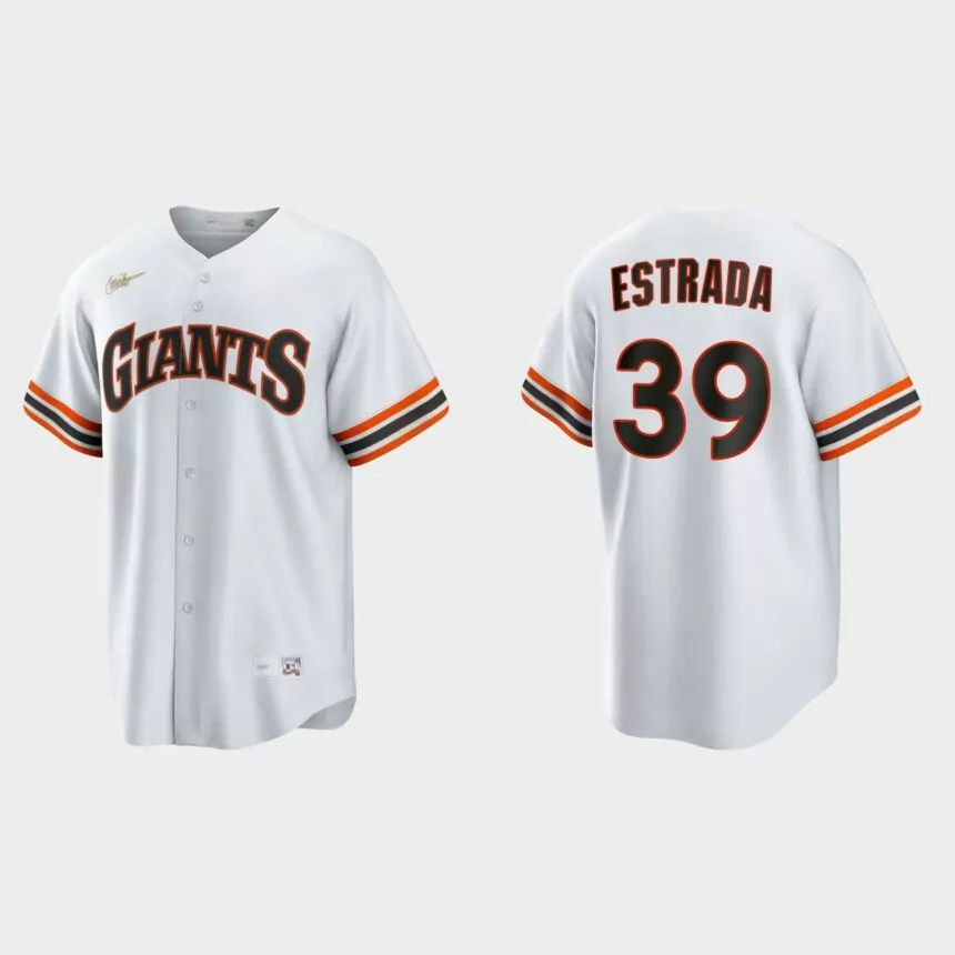 Thairo Estrada San Francisco Giants Cooperstown Home Jersey – White