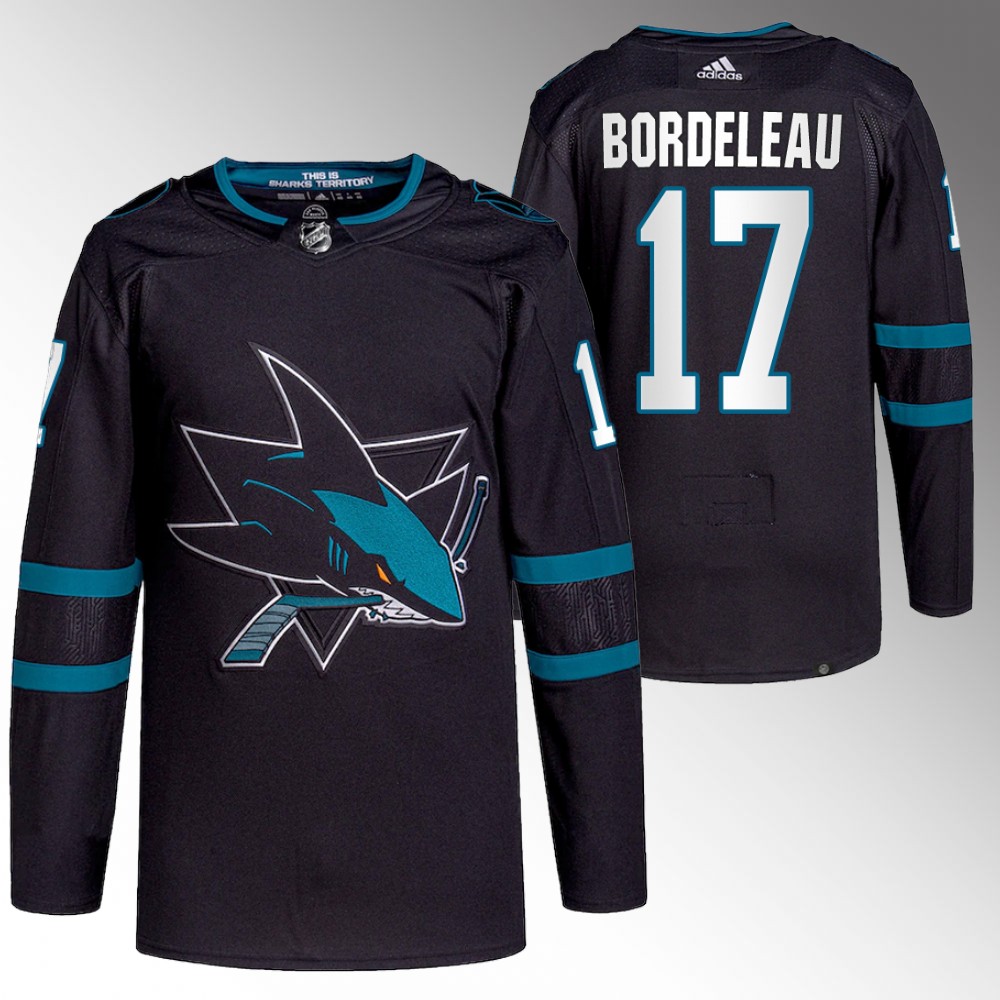 Thomas Bordeleau San Jose Sharks Black Primegreen Authentic Alternate Jersey