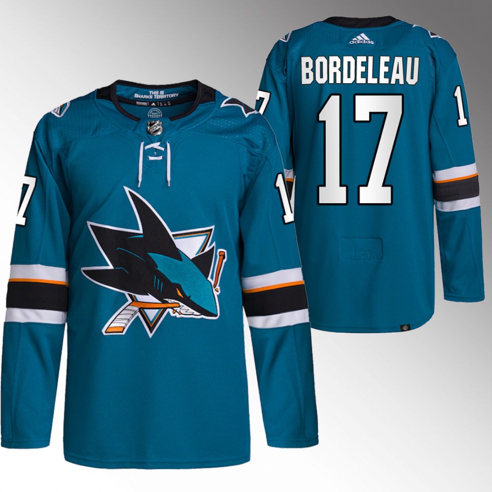 Thomas Bordeleau San Jose Sharks Teal Primegreen Authentic Home Jersey