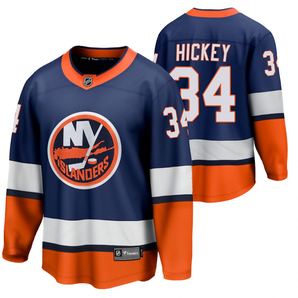 Thomas Hickey Islanders 2021 Special Edition Navy Jersey Reverse Retro
