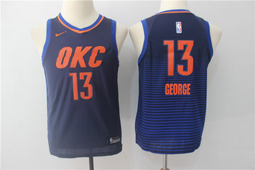 Thunder 13 Paul George Navy Youth Nike Swingman Jersey