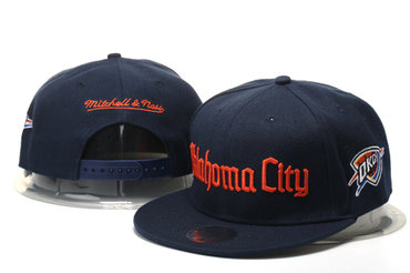 Thunder Team Logo Navy Mitchell & Ness Adjustable Hat YS