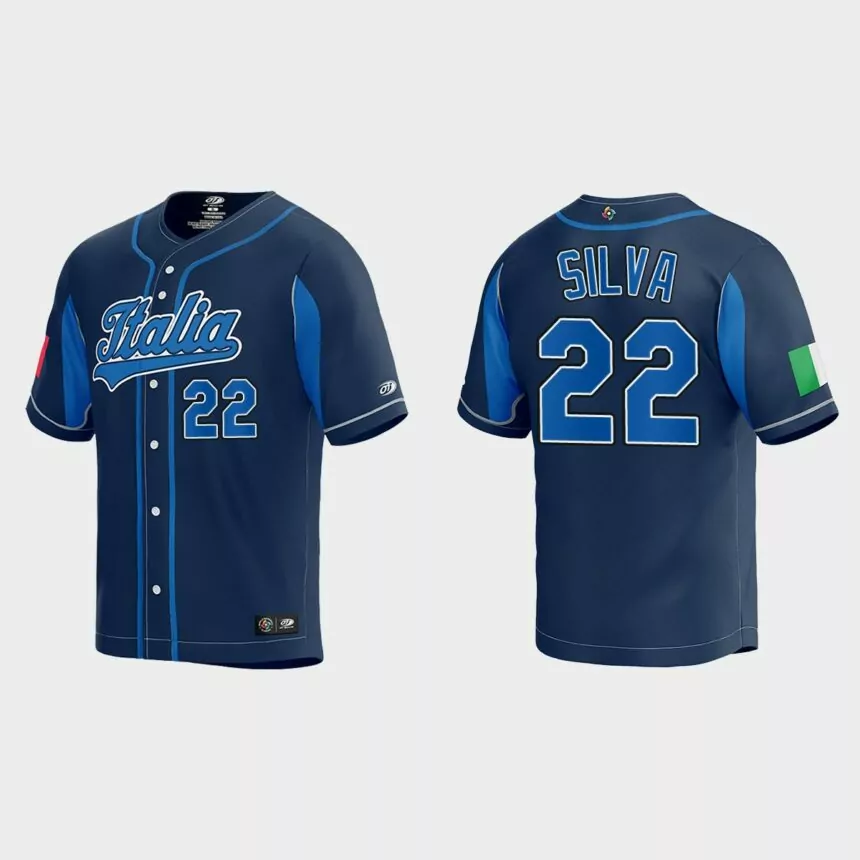 Tiago da Silva World Baseball Classic 2023 World Baseball Classic Jersey – Navy