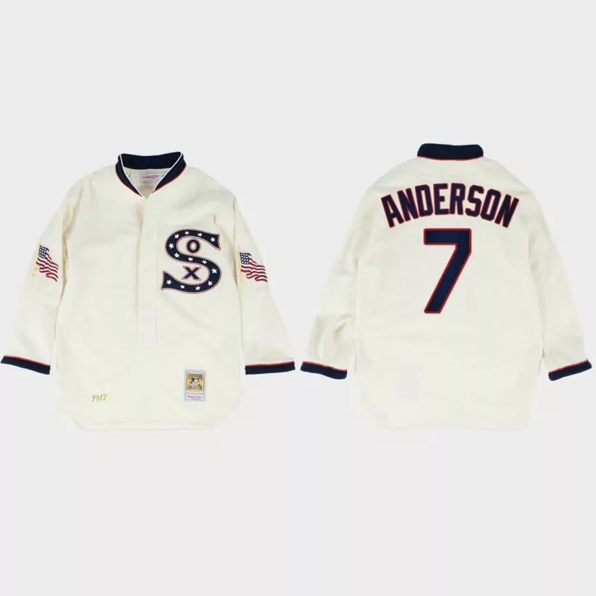 Tim Anderson Chicago White Sox 1917 Authentic Jersey – White