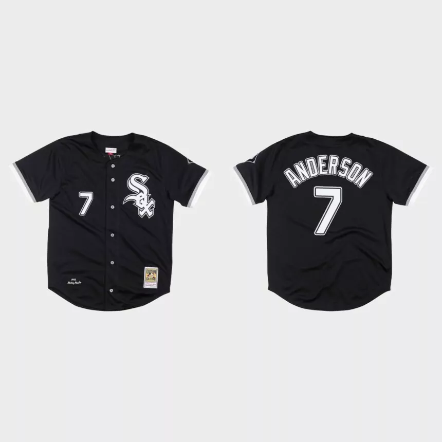 Tim Anderson Chicago White Sox 1993 Bo Jackson Authentic Jersey – Black