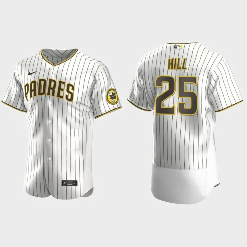 Tim Hill San Diego Padres Authentic Alternate Jersey – White Brown