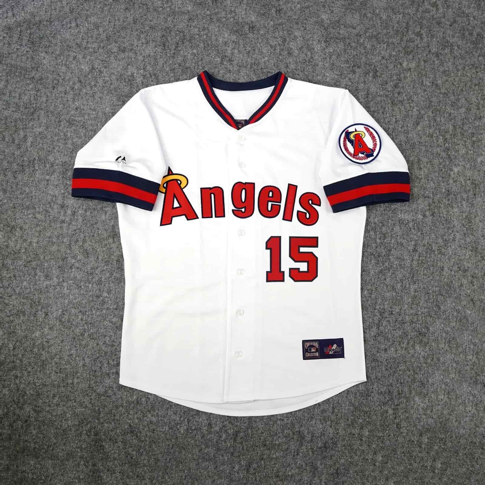 Tim Salmon California Angels Men's Cooperstown Home White Throwback Jersey