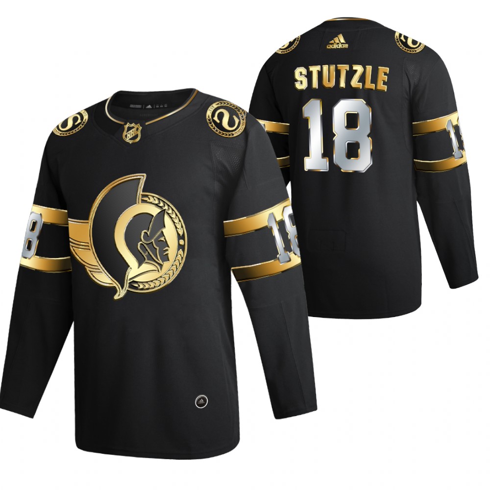 Tim Stutzle Ottawa Senators Black 2021 Golden Authentic Jersey Limited Edition