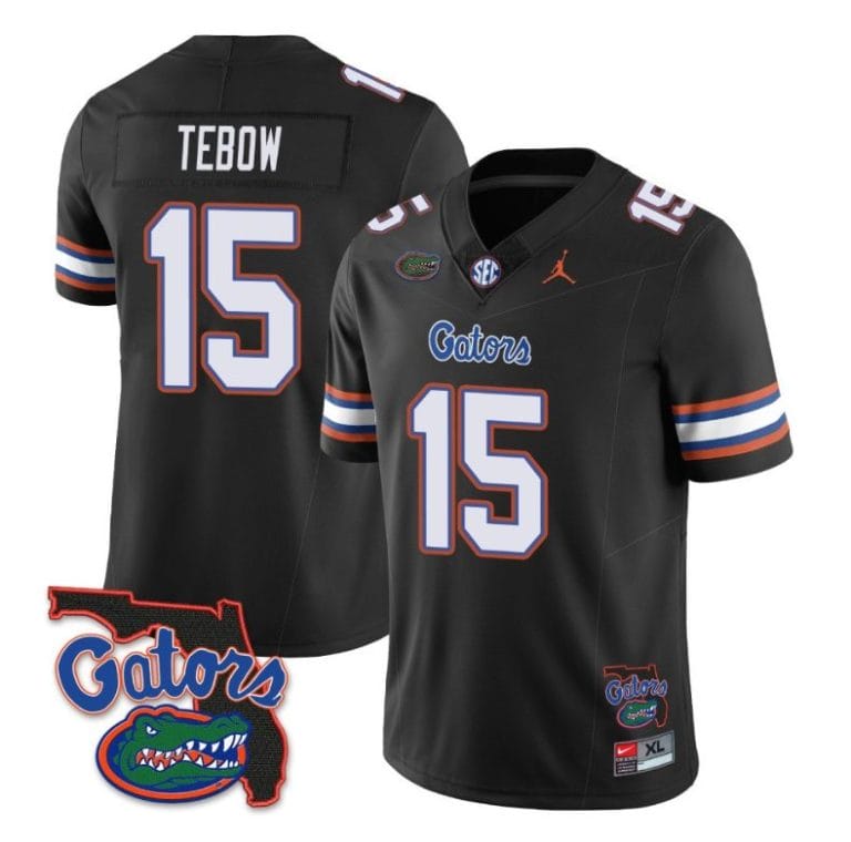 Tim Tebow Jersey #15 Florida Gators Vapor Limited College Football Black