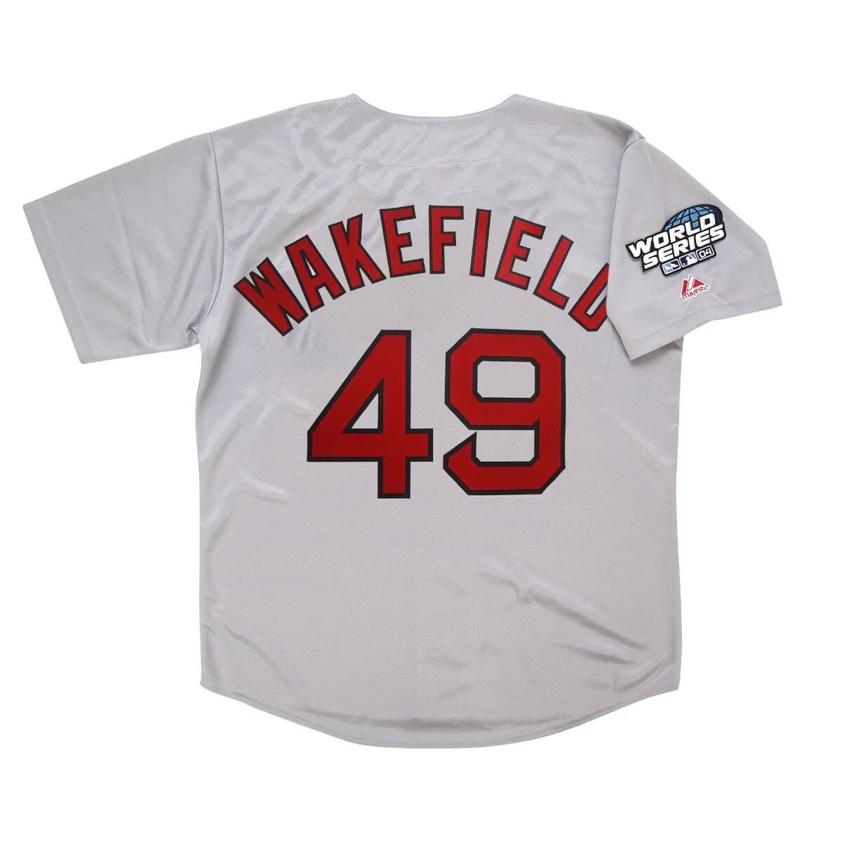 Tim Wakefield 2004 Boston Red Sox Grey Road World Series Jersey Men's (S-3XL)