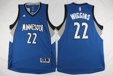 Timberwolves 22 Andrew Wiggins Blue Swingman Jersey