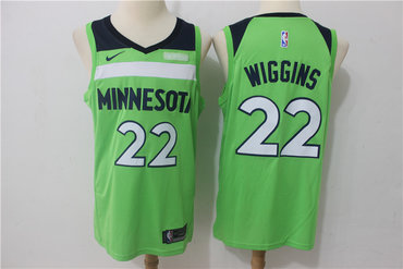 Timberwolves 22 Andrew Wiggins Green Nike Swingman Jersey
