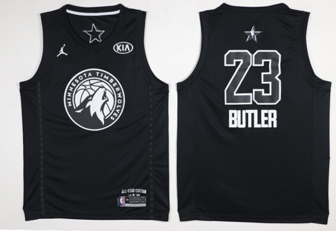 Timberwolves 23 Jimmy Butler Balck 2018 All-Star Game Swingman Jersey