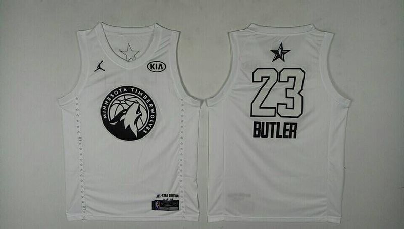 Timberwolves 23 Jimmy Butler White 2018 All-Star Game Jordan Brand Authentic Jersey