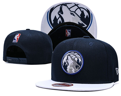 Timberwolves Fresh Logo Navy Adjustable Hat TX