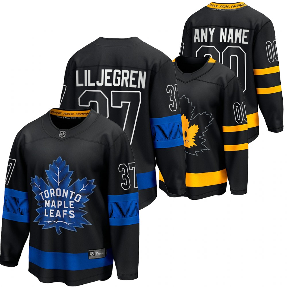 Timothy Liljegren Maple Leafs drew house Alternate Reversible Black Premier Jersey