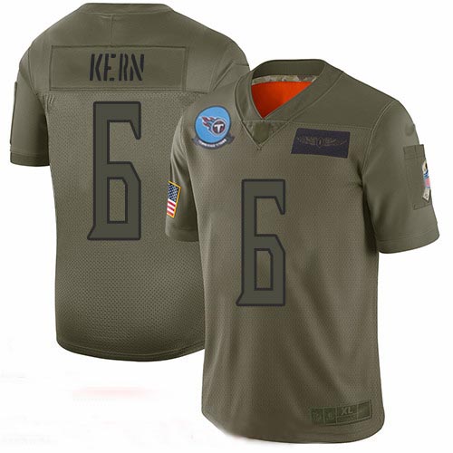 Titans #6 Brett Kern Camo Men's Stitched Football Limited 2019 Salute To Service Jersey
