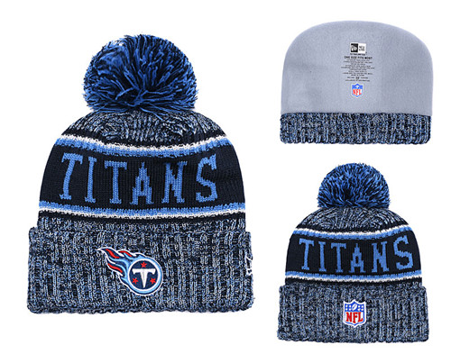 Titans Team Logo Blue Knit Hat YD