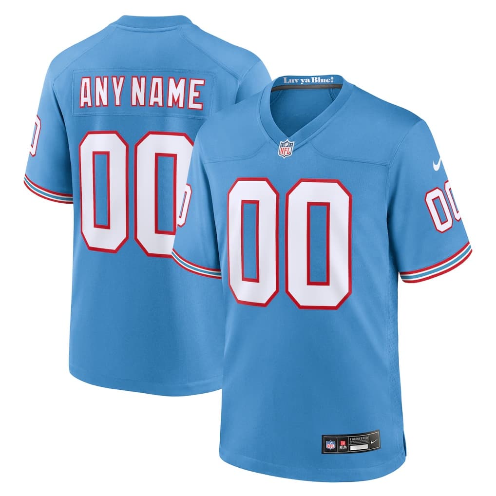 Titans Throwback Limited Vapor Custom Jersey – All Stitched