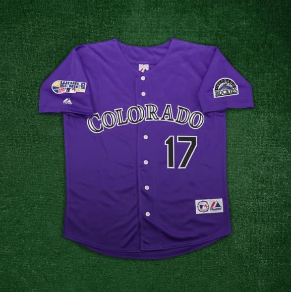 Todd Helton 2007 Colorado Rockies World Series Alternate Purple Men's Jersey