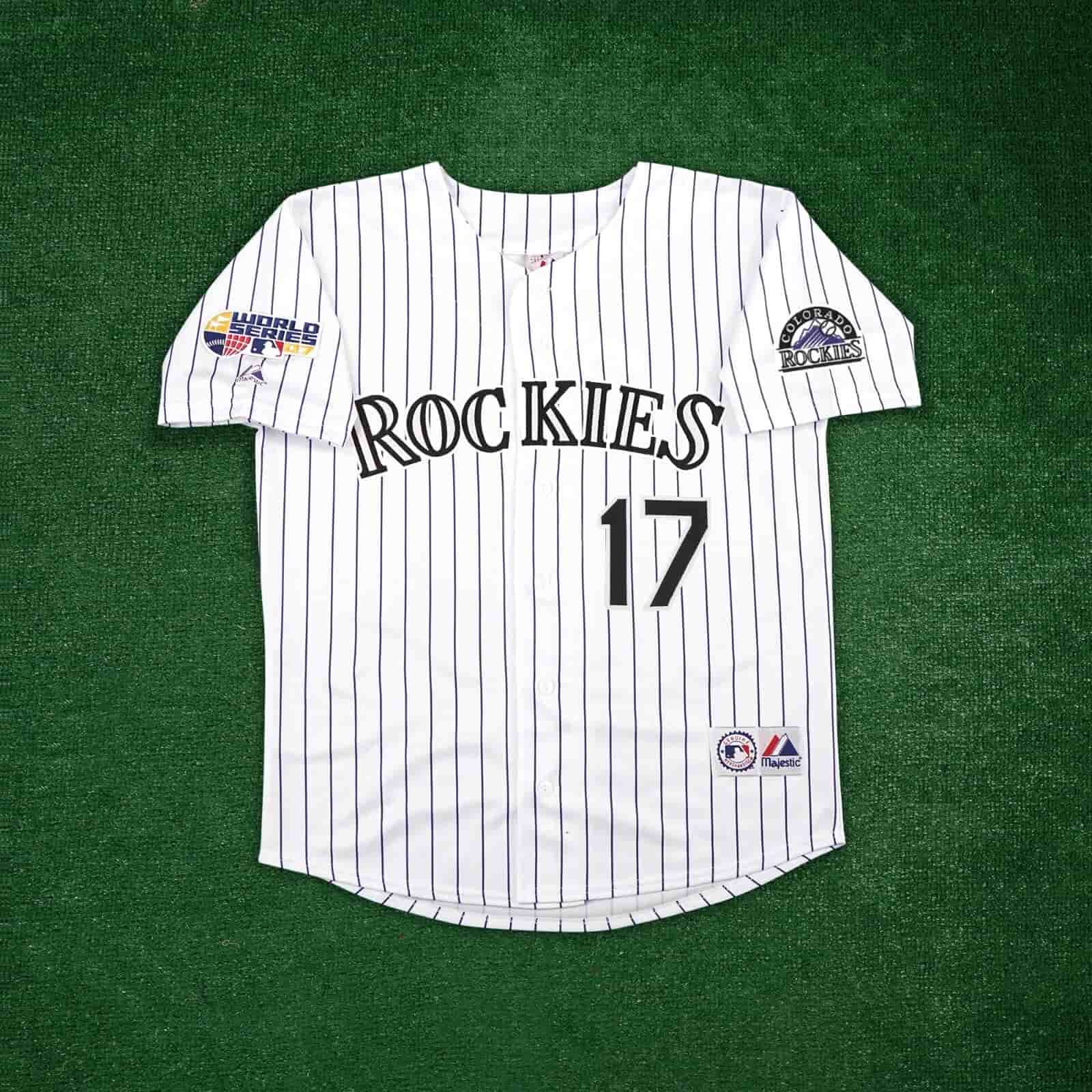 Todd Helton 2007 Colorado Rockies World Series Men's Home White Jersey