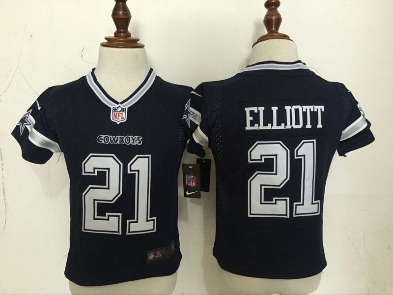 Toddler's Dallas Cowboys #21 Ezekiel Elliott Navy Blue Team Color Nike Game Stitched Jersey