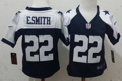 Toddler's Dallas Cowboys #22 Emmitt Smith Blue Thanksgiving Nike Football Stitched Jersey