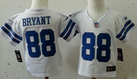 Toddler's Dallas Cowboys #88 Dez Bryant White Nik Football Stitched Jersey