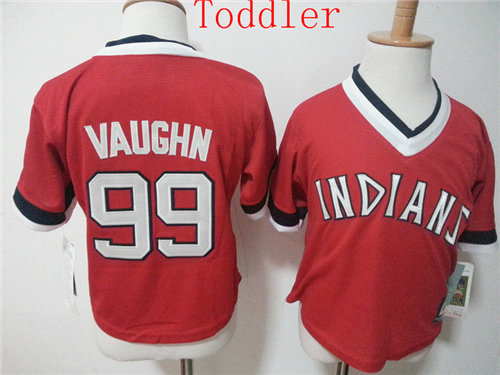 Toddler Cleveland Indians Major League #99 Rick Vaughn Red Pullover Baseball Jerseys