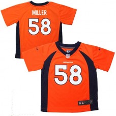 Toddler Denver Broncos #58 Von Miller Orange Game Jersey
