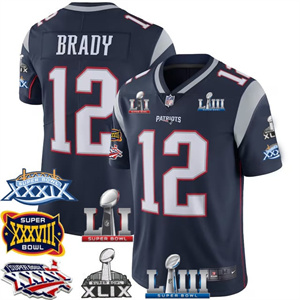 Tom Brady New England Patriots Jersey - 6x SB Champions Patch 1