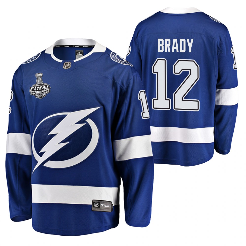 Tom Brady Tampa Bay Stanley Cup Champion Blue Special Commemoration Jersey