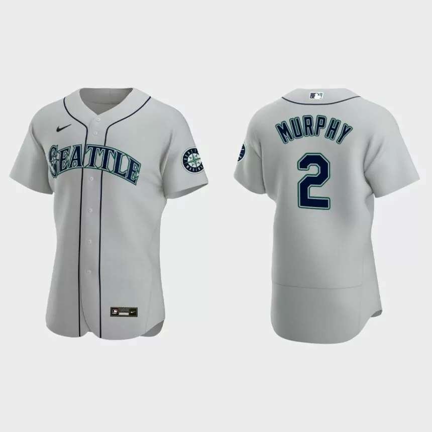 Tom Murphy Seattle Mariners Authentic Jersey – Gray