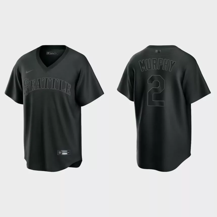 Tom Murphy Seattle Mariners Pitch Black Fashion Replica Jersey – Black