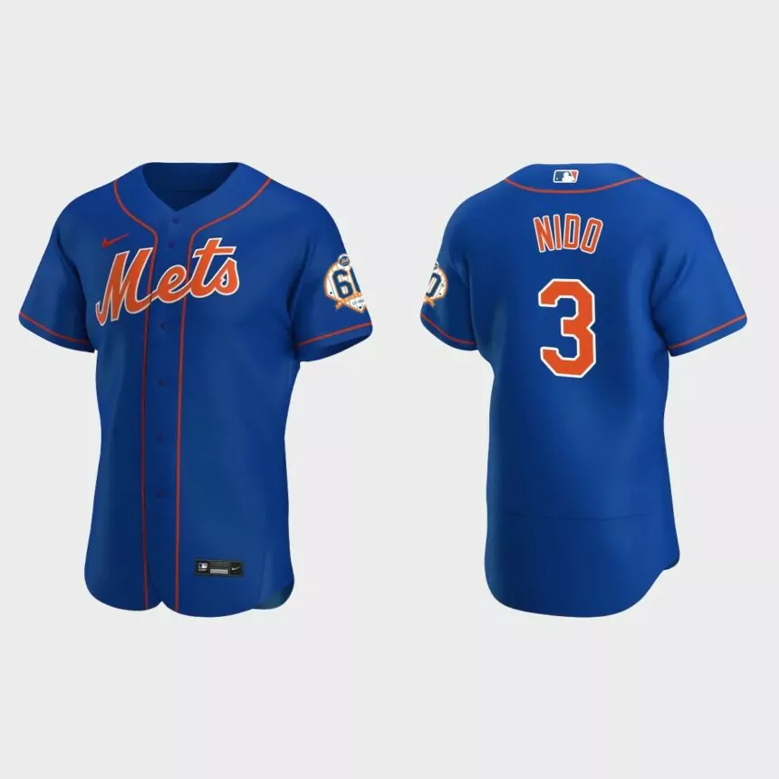 Tomas Nido New York Mets 60th Anniversary Alternate Authentic Jersey – Royal