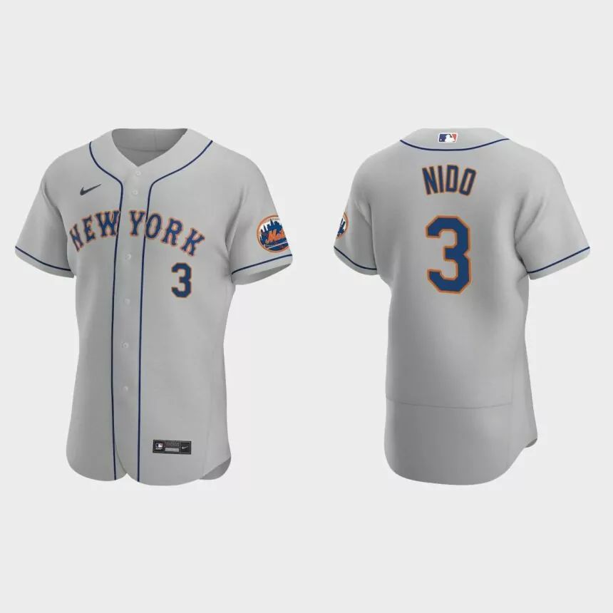 Tomas Nido New York Mets Authentic Road Jersey – Gray