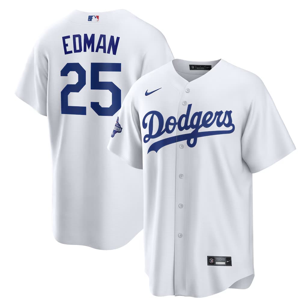 Tommy  Edman Los Angeles Dodgers Nike Home 2025 World Series Champions Replica Jersey - White