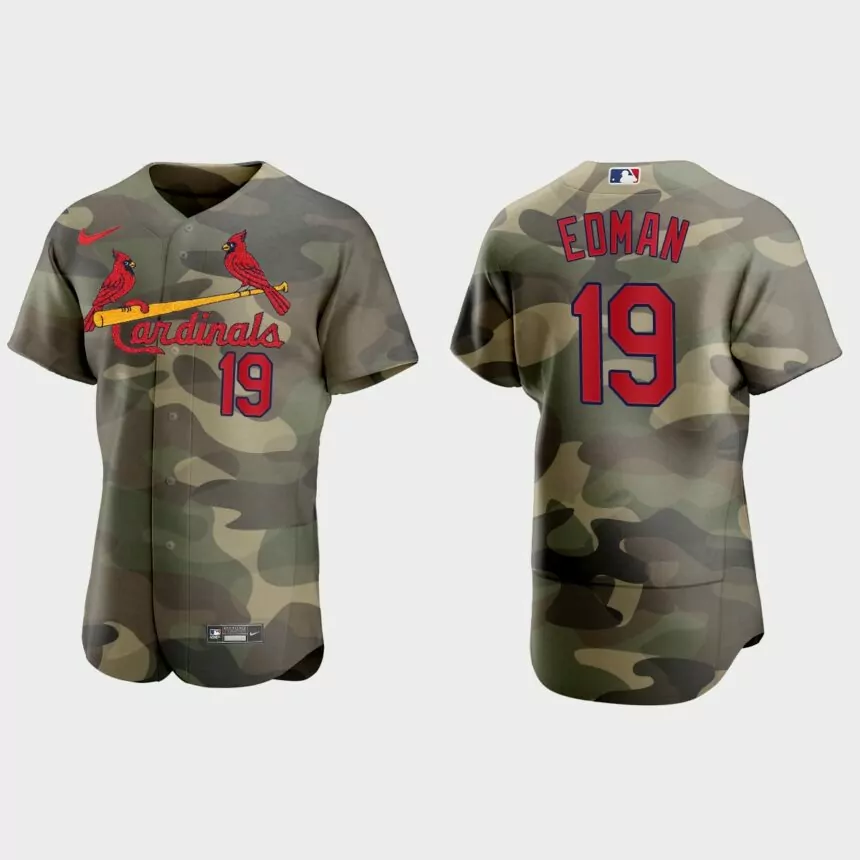 Tommy Edman St. Louis Cardinals 2021 National Armed Forces Day Authentic Jersey – Camo