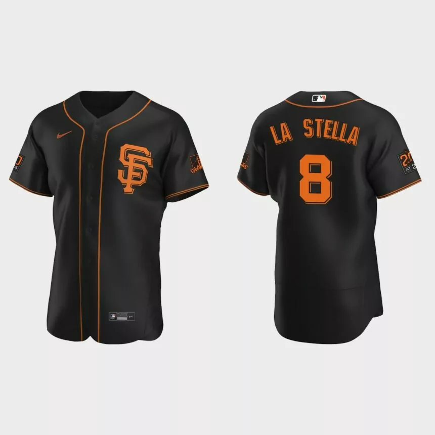 Tommy La Stella San Francisco Giants Authentic Alternate Jersey – Black