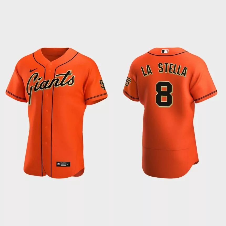 Tommy La Stella San Francisco Giants Authentic Alternate Jersey – Orange