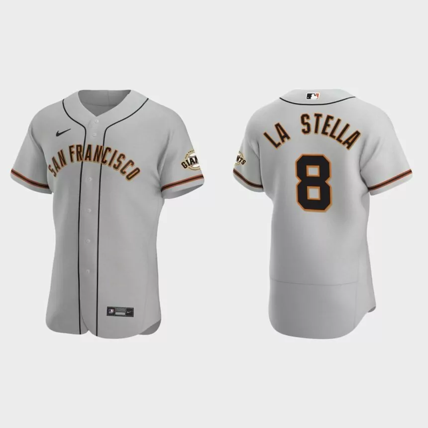 Tommy La Stella San Francisco Giants Authentic Road Jersey – Gray