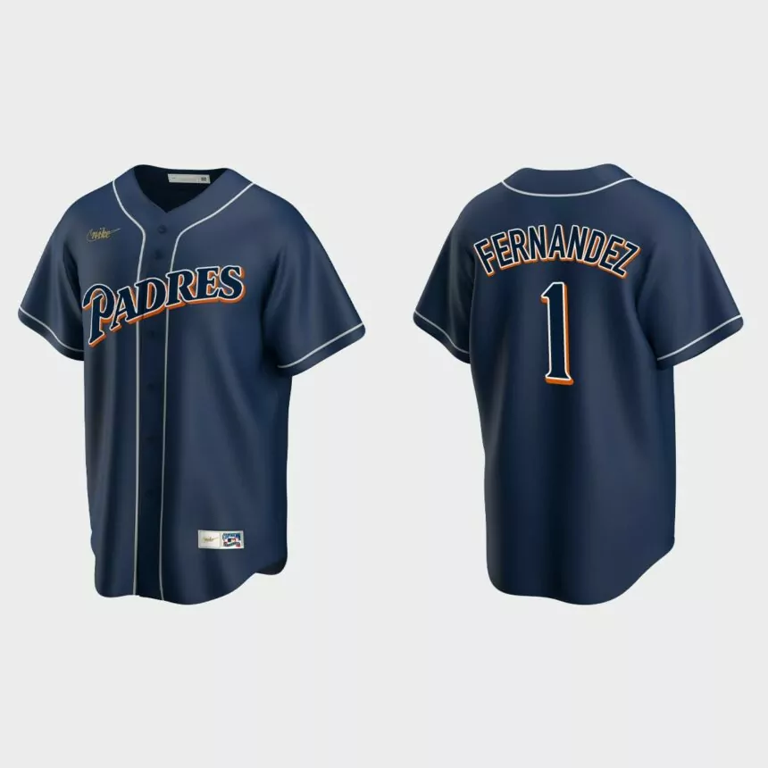 Tony Fernandez #1 San Diego Padres Cooperstown Collection Jersey – Navy